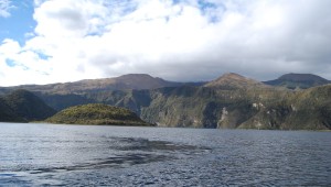 Just one last place of beauty - a lake set inside a high volcano crater