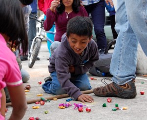 This guy scores big during our visit to the orphanage at San Pablo