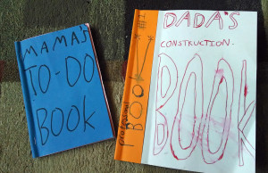 Little MM tends to make his own gifts for giving: these handy notebooks for his parents were big hits.