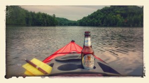 Scene from a recent sunset, where I paddled out on the lake and wrote down a few things.