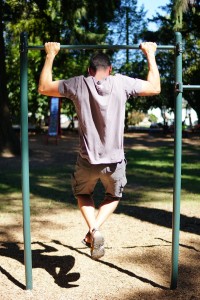 Pull-ups in a public park in Portland this spring.